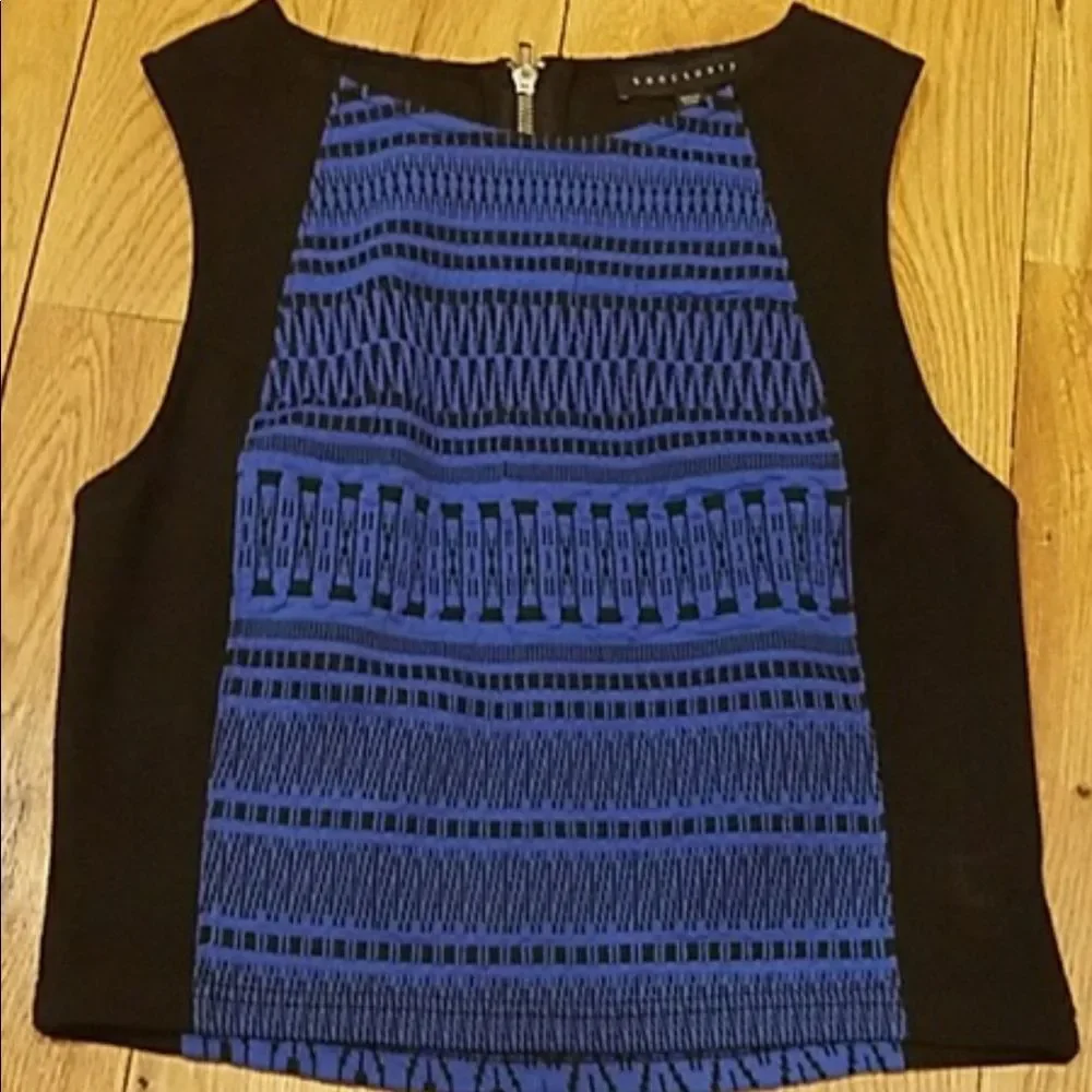 🌹Sanctuary Women's Blue Geo Crop Shell - Picture 3 of 6